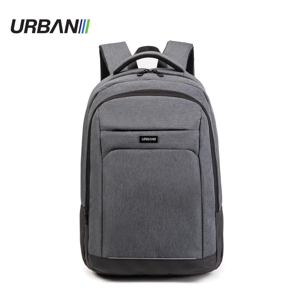 Rucsac Urban Gray Offishop pentru laptop 19 inch si tableta cu baza impermeabila organizator intern poliester 1200D si spate respirabil