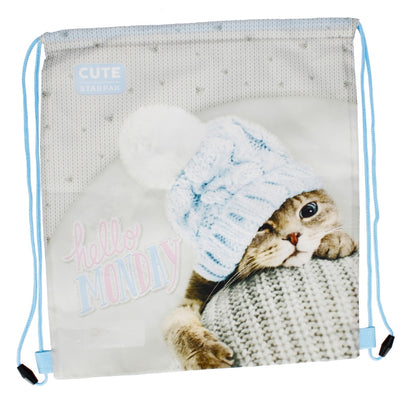 Sac sport Kitty, albastru, 38.5x33 cm - STARPAK