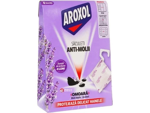 Saculeti anti-molii Aroxol 4 bucati Lavanda