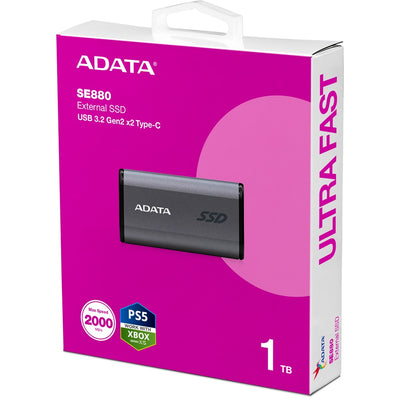 SSD extern ADATA, 1TB, USB 3.2 2x2 Type-C, gri