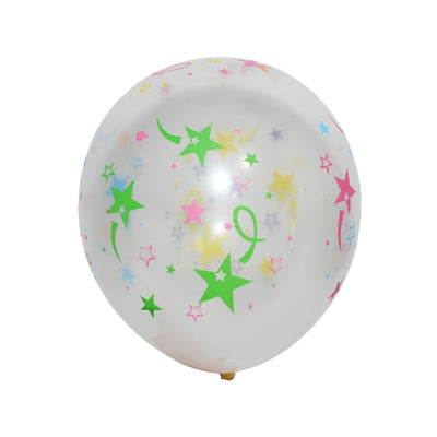 Set de 100 baloane colorate cu desene imprimate, de 2.5g, ideale pentru petreceri, aniversări și evenimente
