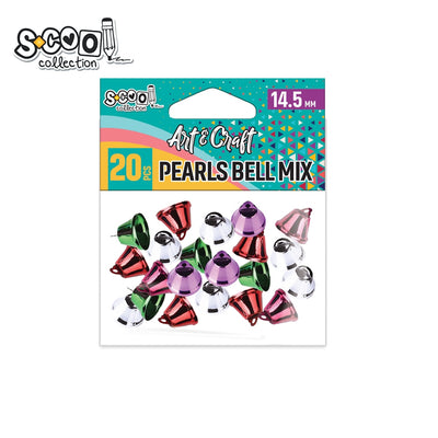 Set de 20 clopoței metalici colorați S-COOL, ideali pentru proiecte creative handmade, decorațiuni vesele, felicitări și activități educative în școli