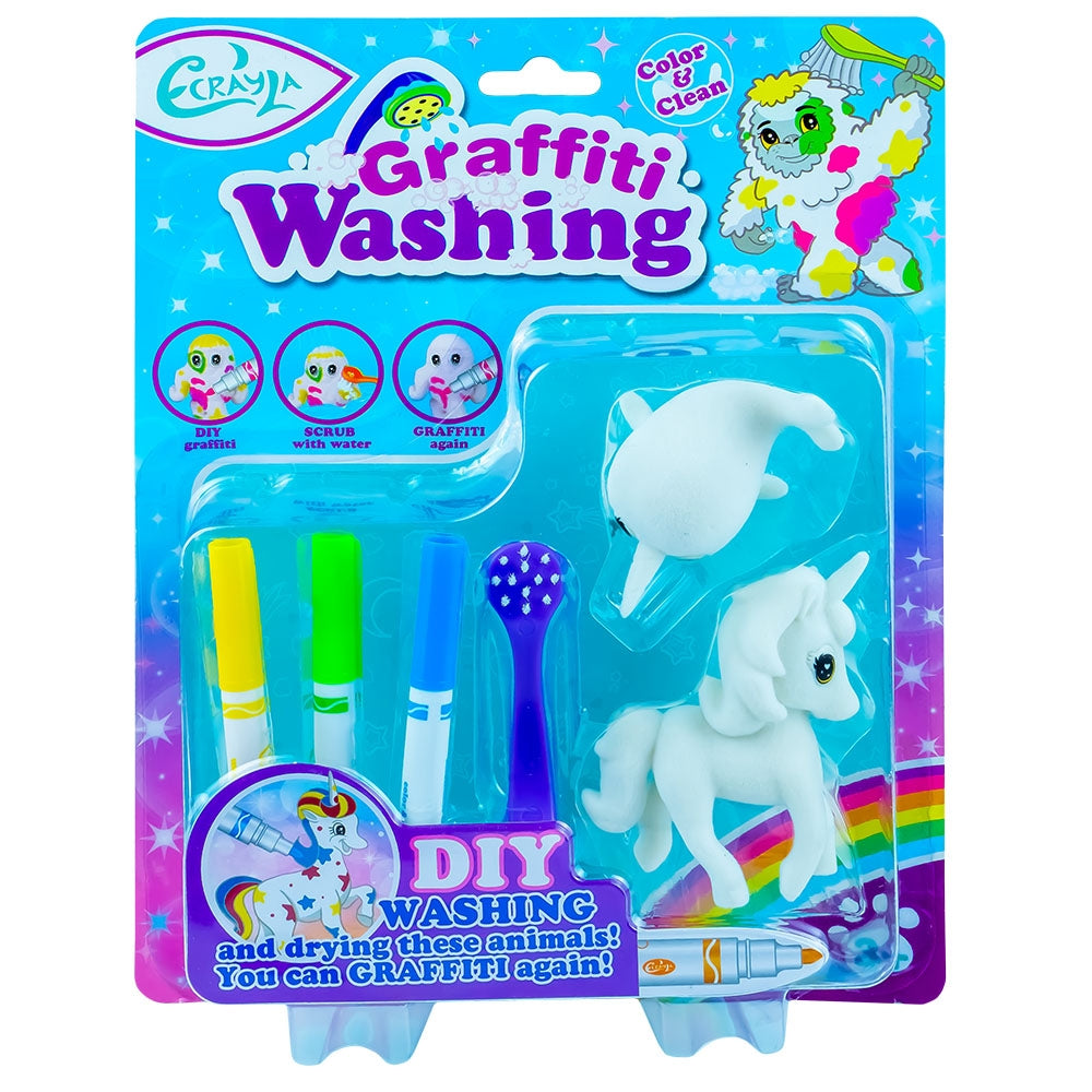Set creativ, Animalute fantastice care pot fi desenate si spalate