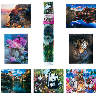 Set creativ, Mozaic cu diamante, cutie 40x50 cm