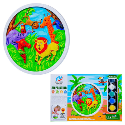 Set creativ, Pictura 3D pe ipsos, Animale din jungla
