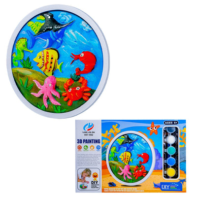 Set creativ, Pictura 3D pe ipsos, Animale marine