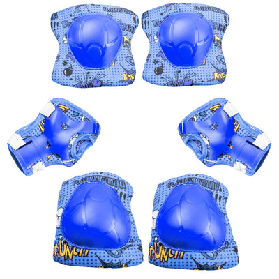 Set protectie, cotiere + genunchiere albastru