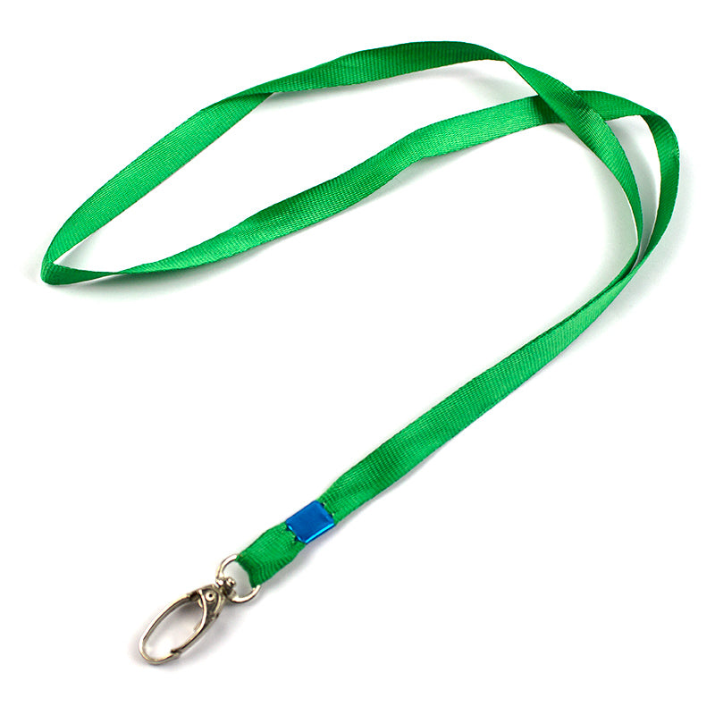 Snur textil cu carabina pentru buzunar ecuson, L 1cm, l 85cm - verde