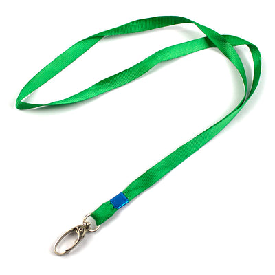 Snur textil cu carabina pentru buzunar ecuson, L 1cm, l 85cm - verde
