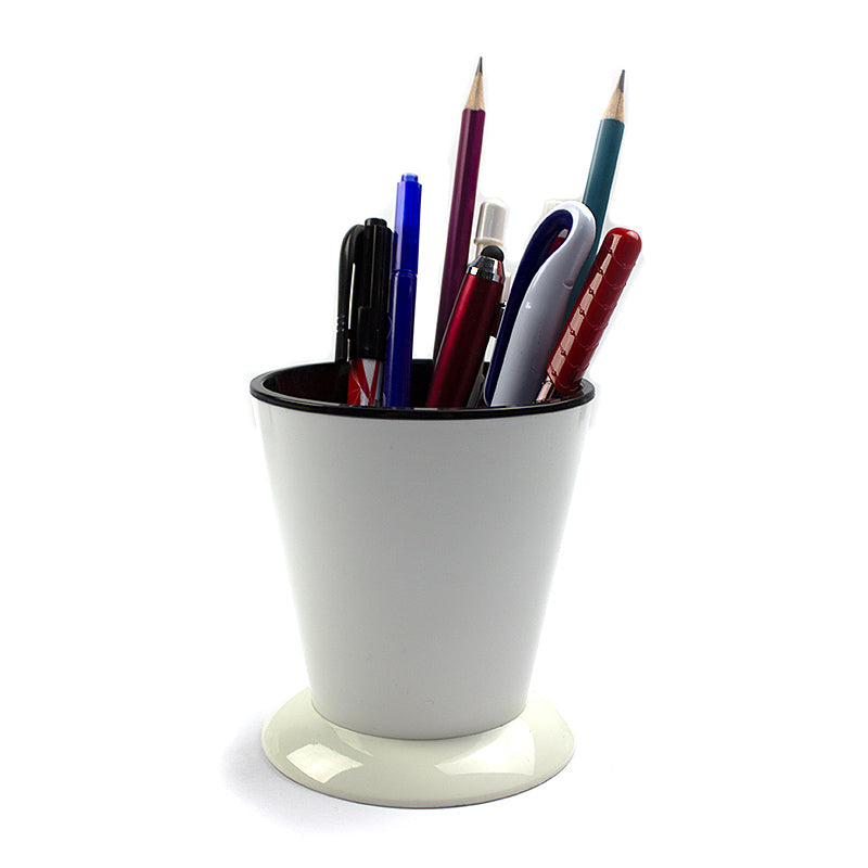 Suport instrumente scris plastic alb EVOffice