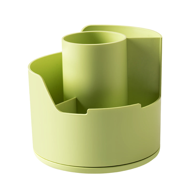 Suport rotativ pentru instrumente de scris cu 4 compartimente vernil din plastic reciclat Longreen Deli.