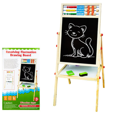 Tablita magnetica din lemn, 2 fete + accesorii 41.5x32x89 cm
