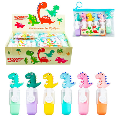Text markere pentru copii, Dinozaur, 6 buc/set