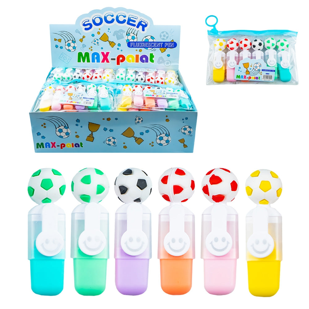 Text markere pentru copii, Fotbal, 6 buc/set