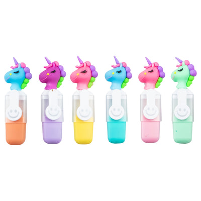 Text markere pentru copii, Unicorn, 6 buc/set
