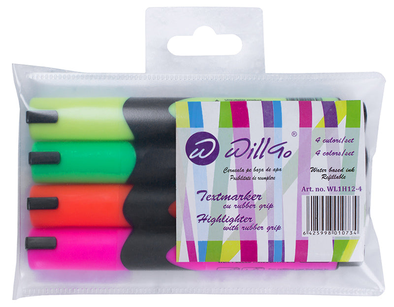 Set 4 culori textmarker Willgo