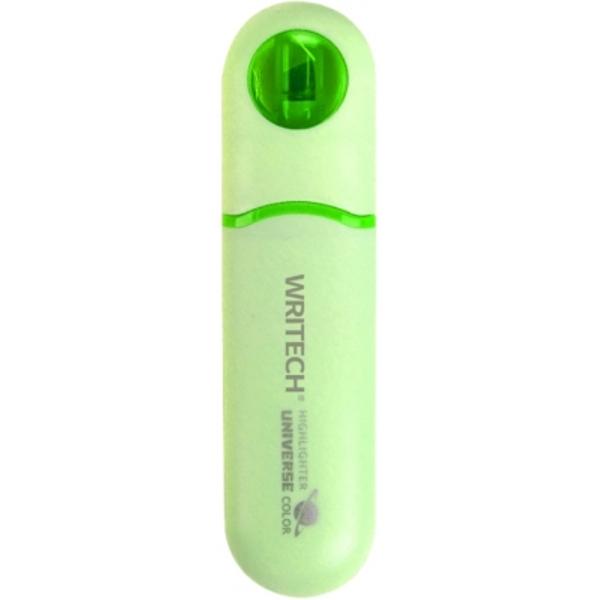 Textmarker verde neon Writech seria Astronaut cu fereastra vizualizare varf tesit 1-5.5mm pentru scoala si birou