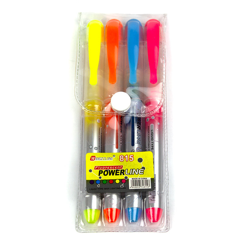 Set 4 culori textmarker lichid EVOffice