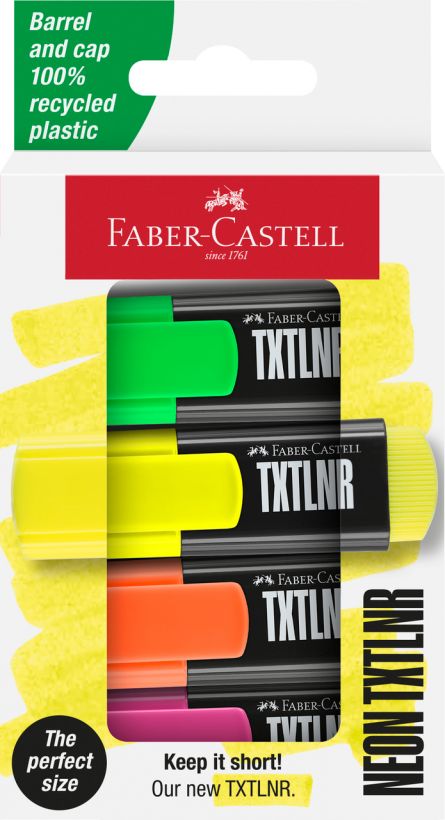 Textmarker Mini Set 4 Superfluorescent Faber-Castell