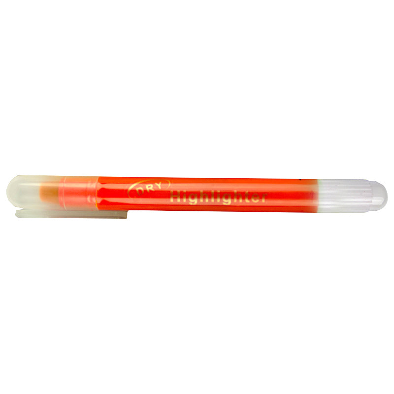 Textmarker portocaliu solid Evoffice tip creion care nu se usuca pentru hartie subtire
