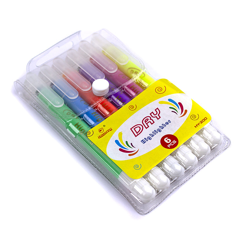 Set 6 culori textmarker solid,tip creion EVOffice