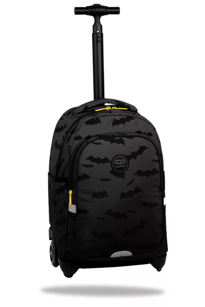 Rucsac troller CoolPack Jack Darker Night 24 litri cu compartiment laptop roti cauciuc si material impermeabil