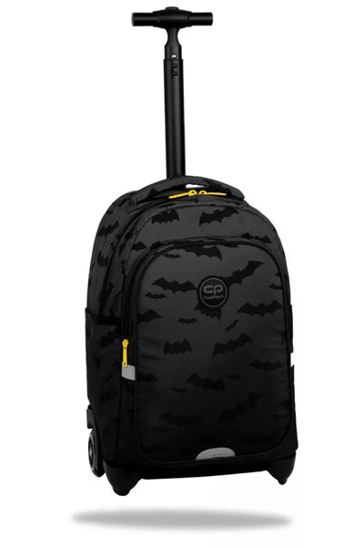 Rucsac troller CoolPack Jack Darker Night 24 litri cu compartiment laptop roti cauciuc si material impermeabil