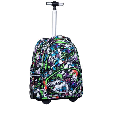 Rucsac troller CoolPack Starr model Peek a Boo 27 litri cu doua compartimente roti cauciuc si elemente reflectorizante