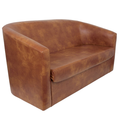 Canapea Tudor imitatie piele - coniac 8070