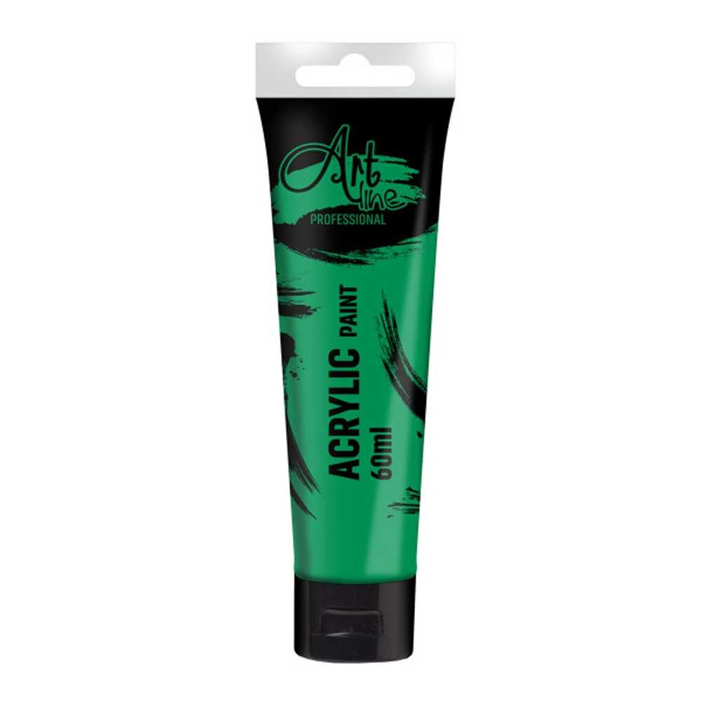 Set de 6 tuburi vopsea acrilica Artline culoare Green Sap 60ml uscare rapida pentru pictura pe panza si peisaje naturale non-toxica