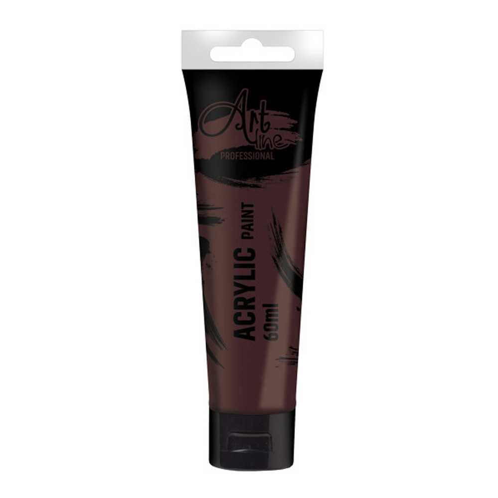 Set de 6 tuburi vopsea acrilica Artline culoare Red Permanent 60ml pigment bogat uscare rapida pentru pictura pe panza si lemn