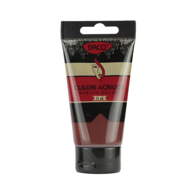 Tub vopsea acrilica DACO culoare Umbra Arsa 75 ml pigment intens pentru pictura pe panza umbre naturale si proiecte DIY