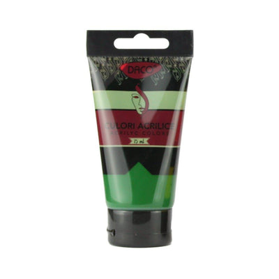 Tub vopsea acrilica DACO culoare Verde Sap 75 ml pigment natural pentru pictura pe panza peisaje si detalii botanice