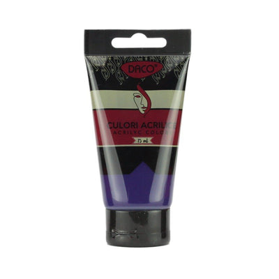 Tub vopsea acrilica DACO culoare violet intens 75 ml pigment vibrant pentru pictura pe panza detalii florale si proiecte DIY